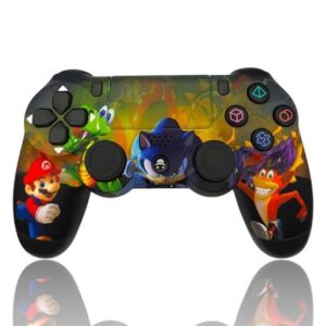 Wireless Controller for PlayStation Slim/Fat/Pro. Mario, Sonic & Crash Design